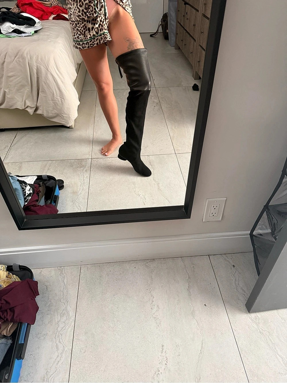 Stuart Weitzman Giseleland Over-the-Knee Boot Boots Black US 6.5